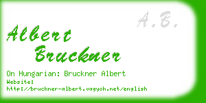 albert bruckner business card